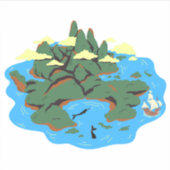 Peter Pan Neverland Island Sticker (Voorkant)