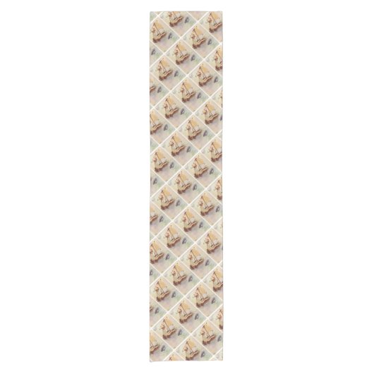 Peter Pan op Nest Raft Korte Tafelloper (Voorkant)