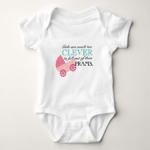 Peter Pan Pink Pram Quote voor meisjesbaby's Romper