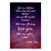 Peter Pan Quote | Perfect Poster (Voorkant)