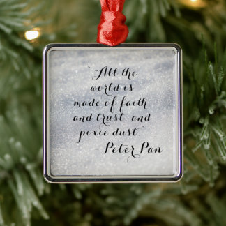 Peter Pan Quote | Versiering Metalen Ornament