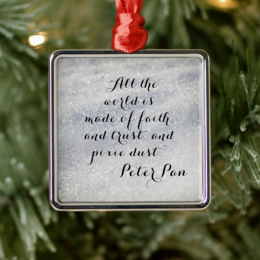 Peter Pan Quote | Versiering Metalen Ornament (Boom)
