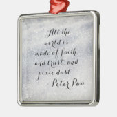 Peter Pan Quote | Versiering Metalen Ornament (Links)