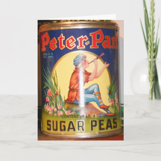 "Peter Pan Sugar Peas" Verjaardag Kaart (Voorkant)