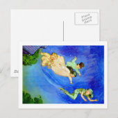 PETER PAN, WENDY, JOHN EN MICHAEL VLIEGEN WEG BRIEFKAART (Voorkant / Achterkant)