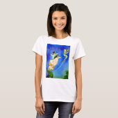 PETER PAN, WENDY, JOHN EN MICHAEL VLIEGEN WEG T-SHIRT (Voorkant volledig)