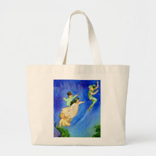 PETER PAN, WENDY, JOHN EN MICHAEL VLIEN WEGL GROTE TOTE BAG