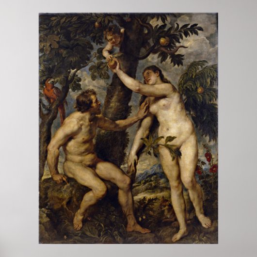 Peter Paul Rubens - Adam en Eva Poster (Voorkant)