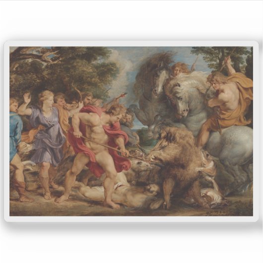 Peter Paul Rubens - De Calydonische zwijnenjacht Sticker (Voorkant)