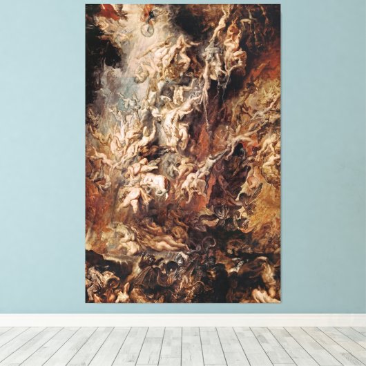 Peter Paul Rubens Herfst van de Vervloekte Canvas Afdruk (Insitu (Houten vloer))