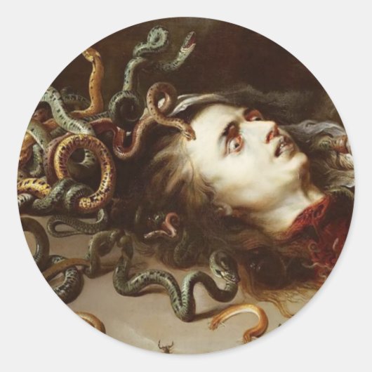 Peter Paul Rubens - Hoofd van Medusa - Baroque P Ronde Sticker (Voorkant)
