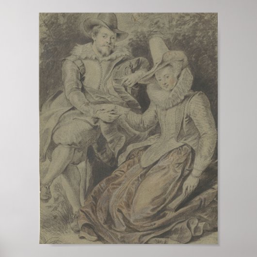 Peter Paul Rubens met zijn vrouw Isabella Brant Poster (Voorkant)