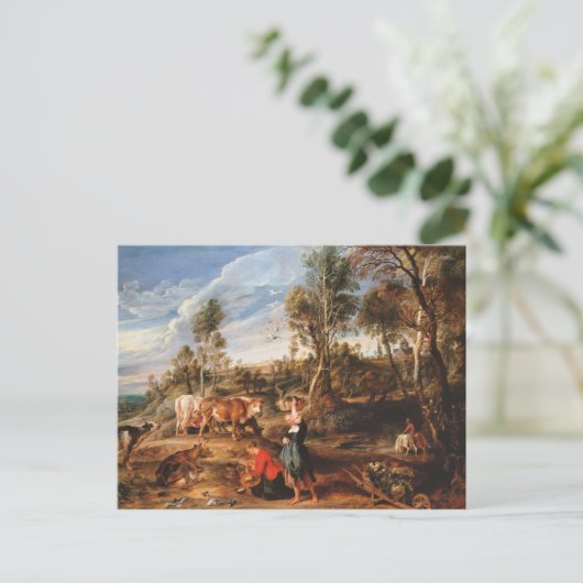 Peter Paul Rubens - Milkmaids met vee Briefkaart (Staand voorkant)