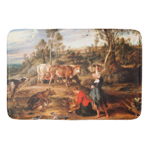 Peter Paul Rubens Milkmaids met vee in een land Badmat