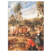 Peter Paul Rubens Milkmaids met vee in een land Klembord (Achterkant)