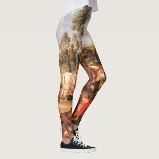 Peter Paul Rubens Milkmaids met vee in een land Leggings (Rechts)
