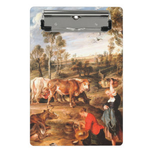 Peter Paul Rubens Milkmaids met vee in een land Mini Klembord