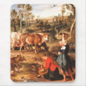 Peter Paul Rubens Milkmaids met vee in een land Muismat (Voorkant)