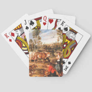 Peter Paul Rubens Milkmaids met vee in een land Pokerkaarten