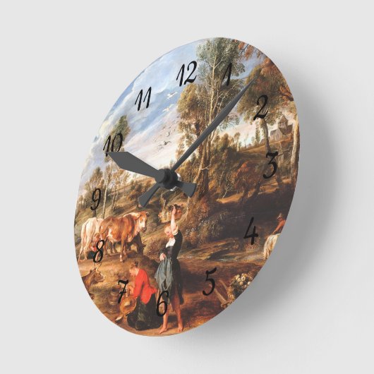 Peter Paul Rubens Milkmaids met vee in een land Ronde Klok (Hoek)