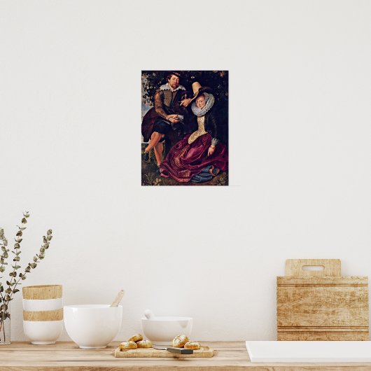 Peter Paul Rubens - Painter en zijn vrouw Poster (Keuken)