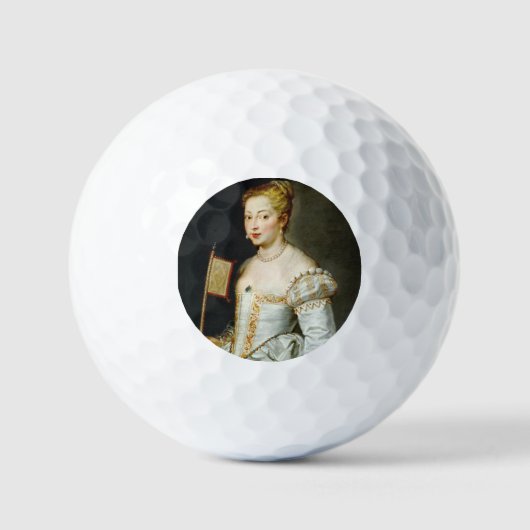 Peter Paul Rubens Portret van een dame Golfballen (Voorkant)
