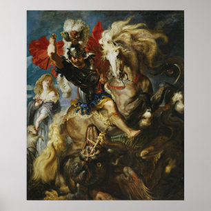 Peter Paul Rubens St George Battles de Dragon Poster