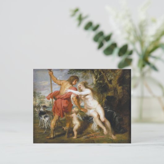 Peter Paul Rubens - Venus en Adonis Feestdagenkaart (Staand voorkant)