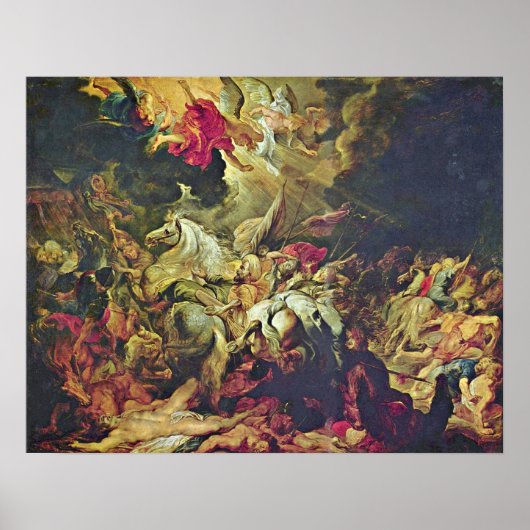 Peter Paul Rubens - Verval van Sennacherib Poster (Voorkant)