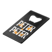 Peter Peter Fall Season Pumpkin Creditkaart Flessenopener (Voorkant Gekanteld)