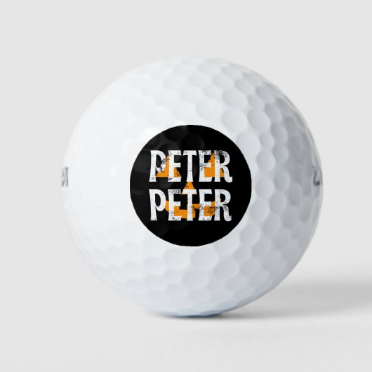 Peter Peter Herfst Seizoen Pompoen Golfballen (Voorkant)