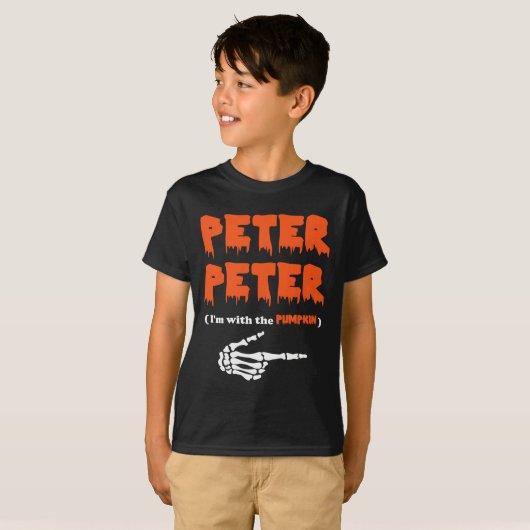 Peter Peter is bij de pompoen. T-shirt (Voorkant volledig)