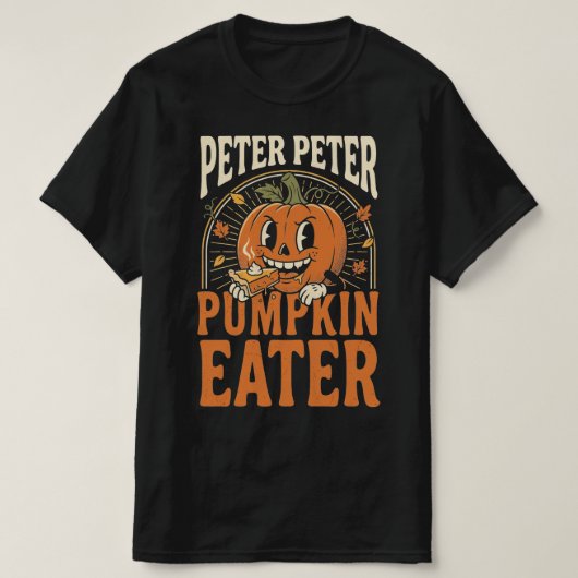 Peter Peter Pompoenetende T-Shirt voor Koppels (Design voorkant)