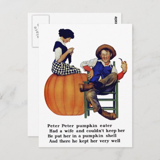 PETER PETER PUMPKIN EATER BRIEFKAART (Voorkant / Achterkant)