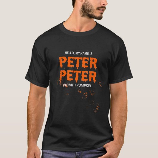 Peter Peter Pumpkin Eater Halloween Couples Costum T-shirt (Voorkant)