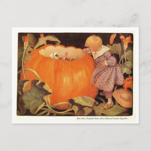 Peter, Peter, Pumpkin-Eater Nursery Rhyme Briefkaart (Voorkant)