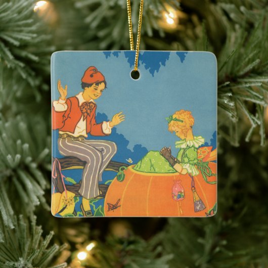 Peter Peter Pumpkin Eater, Nursery Rhyme Keramisch Ornament (Boom)