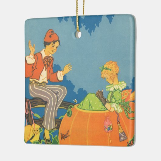 Peter Peter Pumpkin Eater, Nursery Rhyme Keramisch Ornament (Links)