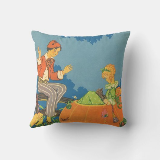 Peter Peter Pumpkin Eater, Nursery Rhyme Kussen (Achterkant)