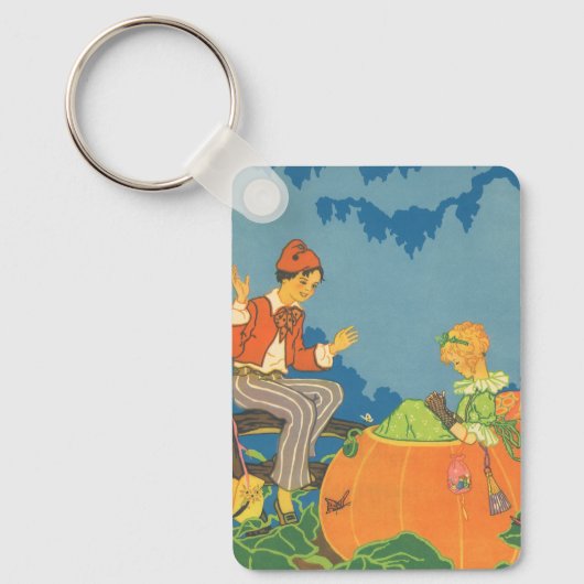 Peter Peter Pumpkin Eater,  Nursery Rhyme Sleutelhanger (Voorkant)