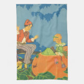 Peter Peter Pumpkin Eater,  Nursery Rhyme Theedoek (Verticaal)