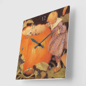 Peter, Peter, Pumpkin-Eater Nursery Rhyme Vierkante Klok (Hoek)