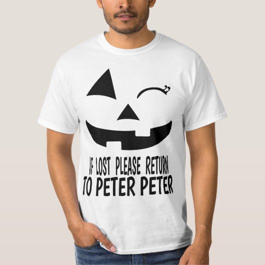 Peter Peter Pumpkin Eater Wife Couples Costume  T-shirt (Voorkant)