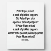 Peter Piper Picked Peck of Picked Peppers Fotoplaat (Voorkant)