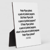 Peter Piper Picked Peck of Picked Peppers Fotoplaat (Zijkant)