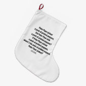 Peter Piper Picked Peck of Picked Peppers Grote Kerstsok (Voorkant (Hangend))