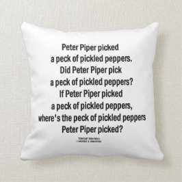 Peter Piper Picked Peck of Picked Peppers Kussen