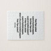 Peter Piper Picked Peck of Picked Peppers Legpuzzel (Horizontaal)