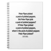 Peter Piper Picked Peck of Picked Peppers Notitieboek (Voorkant)