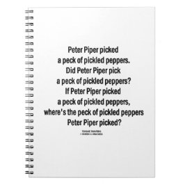 Peter Piper Picked Peck of Picked Peppers Notitieboek